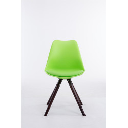 Silla visita Toulouse Rund Verde,Cappuccino (roble)