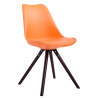 Silla visita Toulouse Rund Naranja,Cappuccino (roble)