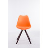 Silla visita Toulouse Rund Naranja,Cappuccino (roble)