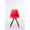 Silla visita Toulouse Rund Rojo,Cappuccino (roble)
