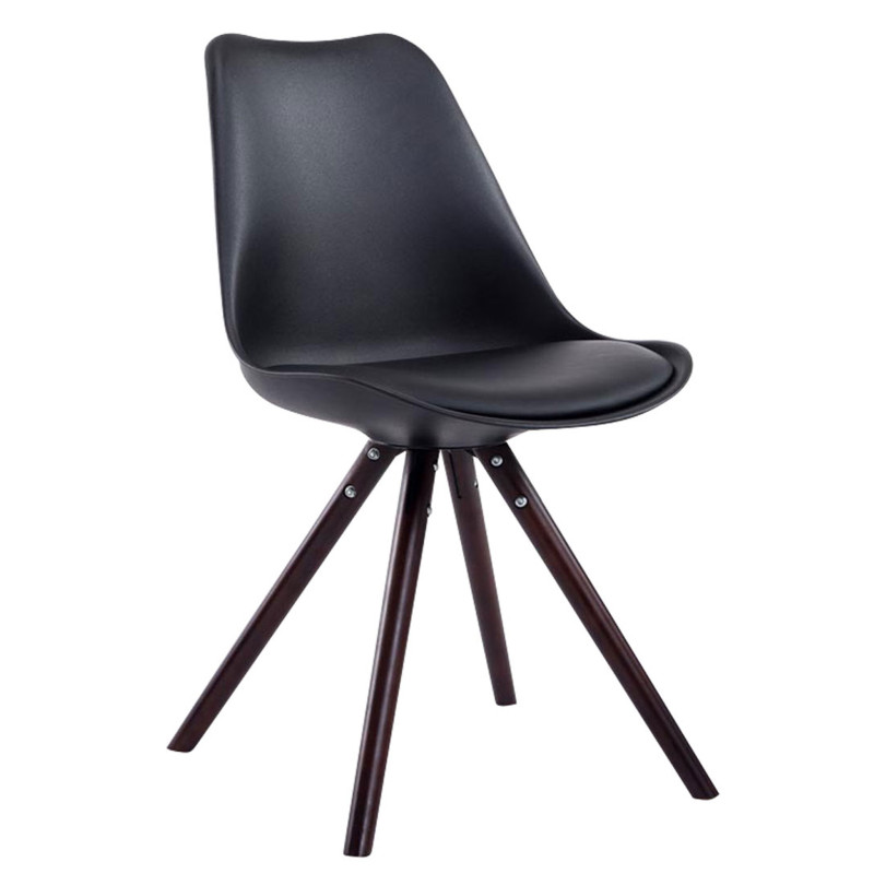 Silla visita Toulouse Rund Negro,Cappuccino (roble)