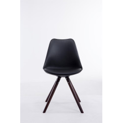 Silla visita Toulouse Rund Negro,Cappuccino (roble)