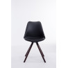 Silla visita Toulouse Rund Negro,Cappuccino (roble)