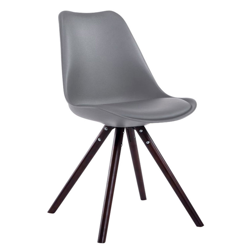 Silla visita Toulouse Rund Gris,Cappuccino (roble)