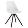Silla visita Toulouse Rund Blanco,Cappuccino (roble)