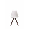 Silla visita Toulouse Rund Blanco,Cappuccino (roble)