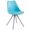 Silla visita Toulouse Rund Azul,Blanco (roble)