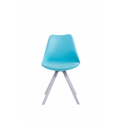Silla visita Toulouse Rund Azul,Blanco (roble)