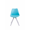 Silla visita Toulouse Rund Azul,Blanco (roble)