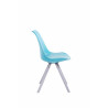 Silla visita Toulouse Rund Azul,Blanco (roble)