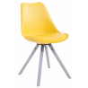 Silla visita Toulouse Rund Amarillo,Blanco (roble)