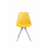 Silla visita Toulouse Rund Amarillo,Blanco (roble)