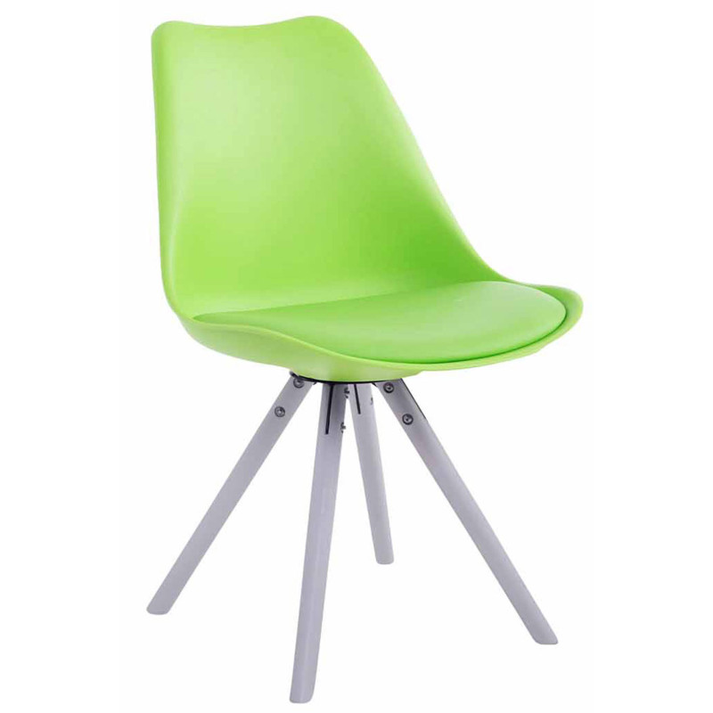 Silla visita Toulouse Rund Verde,Blanco (roble)