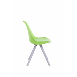 Silla visita Toulouse Rund Verde,Blanco (roble)