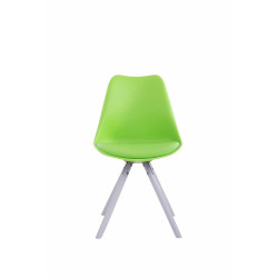 Silla visita Toulouse Rund Verde,Blanco (roble)