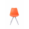 Silla visita Toulouse Rund Naranja,Blanco (roble)
