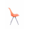 Silla visita Toulouse Rund Naranja,Blanco (roble)