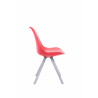 Silla visita Toulouse Rund Rojo,Blanco (roble)
