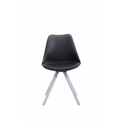 Silla visita Toulouse Rund Negro,Blanco (roble)