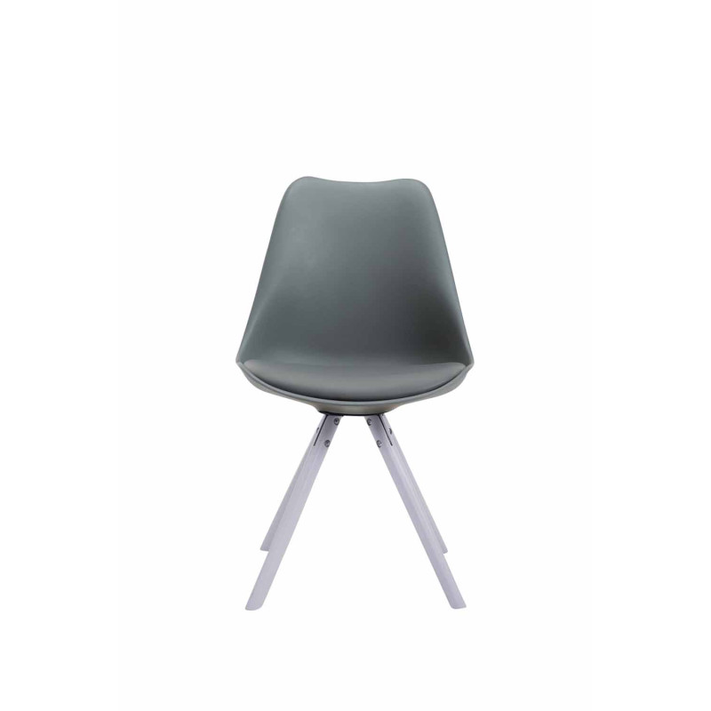 Silla visita Toulouse Rund Gris,Blanco (roble)