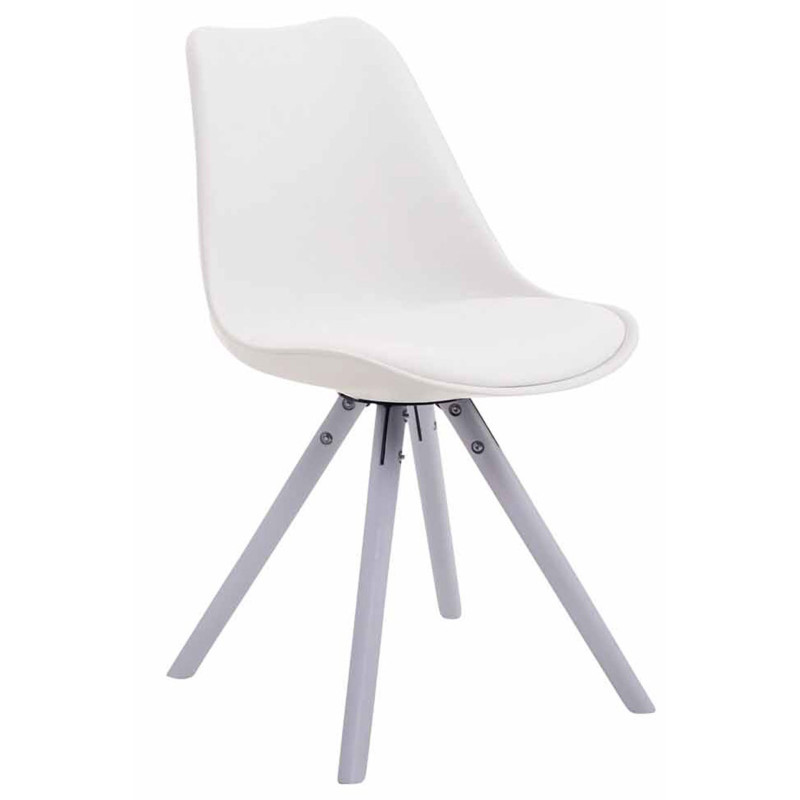 Silla visita Toulouse Rund Blanco,Blanco (roble)