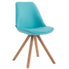 Silla de Comedor Laval Square Natural (roble),Azul