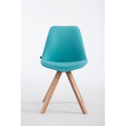 Silla de Comedor Laval Square Natural (roble),Azul