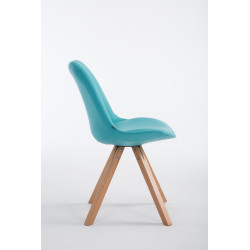 Silla de Comedor Laval Square Natural (roble),Azul
