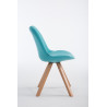 Silla de Comedor Laval Square Natural (roble),Azul