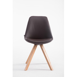 Silla de Comedor Laval Square Natural (roble),Marrón