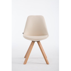 Silla de Comedor Laval Square Natural (roble),Crema