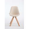 Silla de Comedor Laval Square Natural (roble),Crema