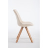 Silla de Comedor Laval Square Natural (roble),Crema