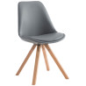 Silla de Comedor Laval Square Natural (roble),Gris