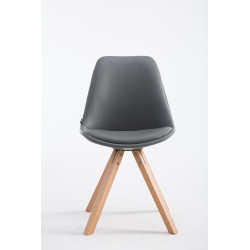 Silla de Comedor Laval Square Natural (roble),Gris