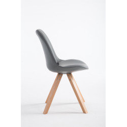 Silla de Comedor Laval Square Natural (roble),Gris