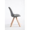 Silla de Comedor Laval Square Natural (roble),Gris