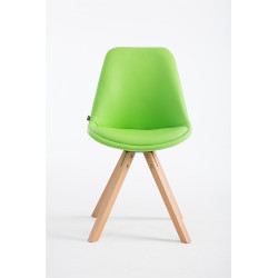 Silla de Comedor Laval Square Natural (roble),Verde