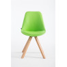 Silla de Comedor Laval Square Natural (roble),Verde