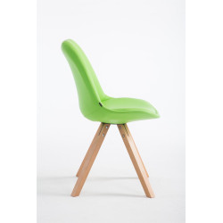 Silla de Comedor Laval Square Natural (roble),Verde