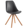 Silla de Comedor Laval Square Natural (roble),Negro