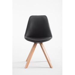 Silla de Comedor Laval Square Natural (roble),Negro