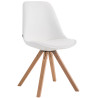Silla de Comedor Laval Square Natural (roble),Blanco
