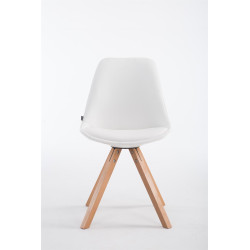 Silla de Comedor Laval Square Natural (roble),Blanco