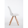 Silla de Comedor Laval Square Natural (roble),Blanco