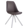 Silla de Comedor Laval Square Blanco (roble),Marrón