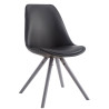 Silla de Comedor Laval Rund Gris,Negro