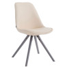 Silla de Comedor Laval Rund Gris,Crema