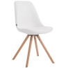 Silla de Comedor Laval Rund Natural (roble),Blanco