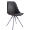 Silla de Comedor Laval Rund Blanco (roble),Negro